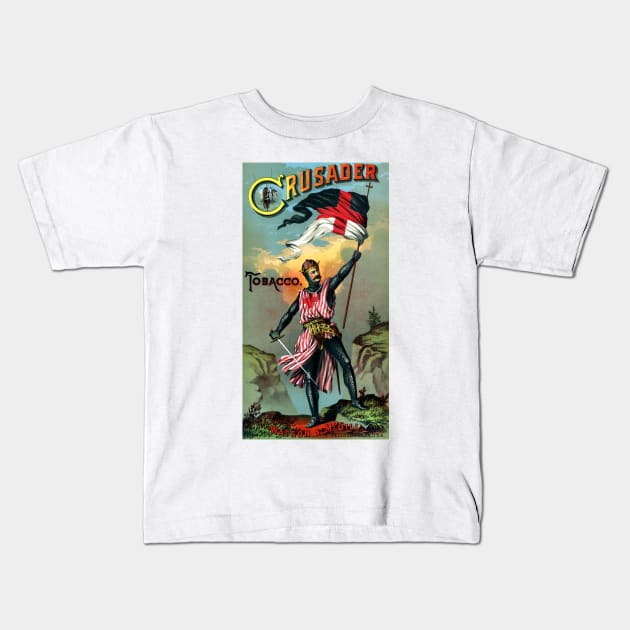 19th C. Crusader Brand Tobacco Kids T-Shirt by historicimage